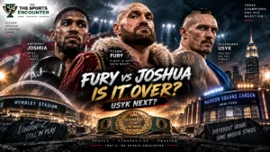 Tyson Fury, Anthony Joshua and Oleksandr Usyk featured in a heavyweight boxing graphic as Fury claims the Joshua fight is off and calls for a Usyk trilogy.