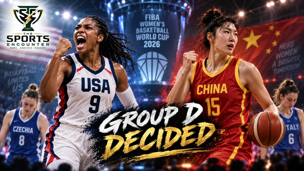 Team USA celebrate a 105-64 win over Czechia while China defeat Italy 71-51 to secure second place in Group D at the FIBA Women’s World Cup 2026.