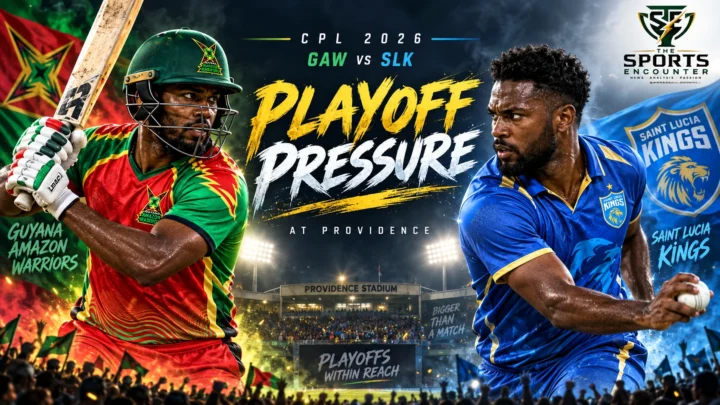 Guyana Amazon Warriors and Saint Lucia Kings prepare for a crucial CPL 2026 match at Providence with major playoff implications for the remaining contenders.
