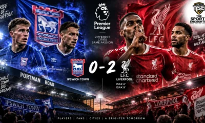Alexander Isak celebrates after scoring twice for Liverpool in a 2-0 Premier League win over Ipswich Town at Portman Road.