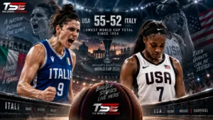 Team USA battle Italy in a tense FIBA Women’s Basketball World Cup 2026 game in Berlin, where the Americans escaped 55-52 after being held to their lowest World Cup total since 1984.
