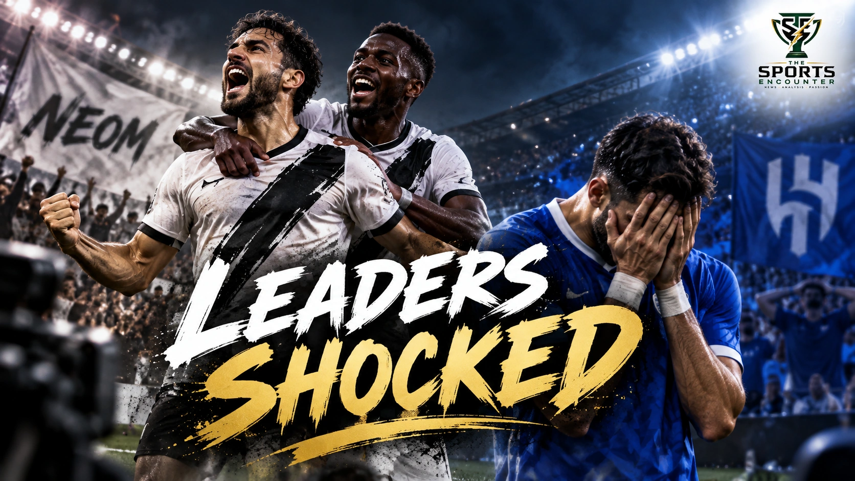NEOM players celebrate a 2-0 Saudi Pro League victory over Al Hilal after ending the league leaders’ perfect start to the season.