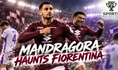 Rolando Mandragora celebrates after scoring against former club Fiorentina in Torino’s 2-1 Serie A comeback win at the Stadio Artemio Franchi.