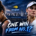 Elena Rybakina celebrates after defeating Naomi Osaka 6-1, 6-4 in the US Open 2026 Round of 16.