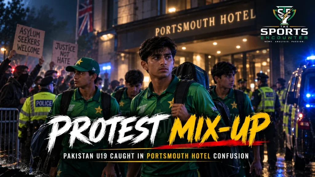 Pakistan U19 players during their England tour as a Portsmouth protest mix-up prompted the ECB to review the team’s welfare and security arrangements.