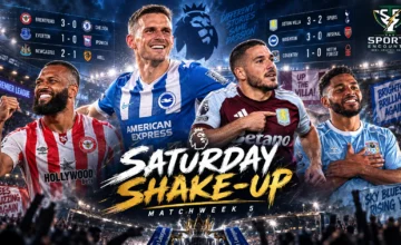 Brighton celebrate their 3-0 win over Arsenal alongside Aston Villa and Coventry City after a dramatic Premier League Matchweek 5.