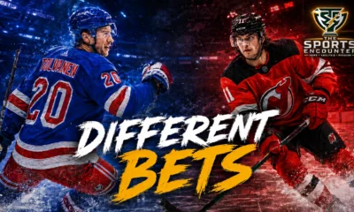 Eeli Tolvanen and Luke Evangelista featured in an NHL roster-building graphic comparing the Rangers’ low-risk signing with the Devils’ higher-upside trade.