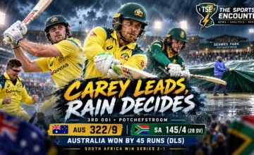 Alex Carey and Mitchell Marsh lead Australia's third ODI recovery against South Africa as rain ends the Potchefstroom chase and denies the Proteas a 3-0 series sweep.