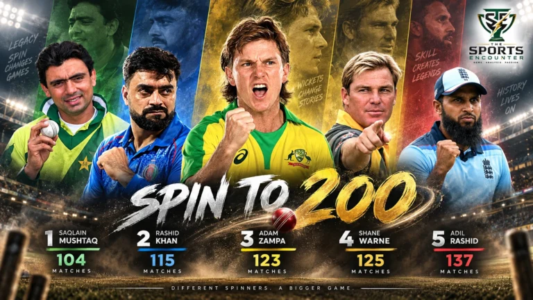 Saqlain Mushtaq, Rashid Khan, Adam Zampa, Shane Warne and Adil Rashid ranked among the five fastest spinners to 200 ODI wickets.