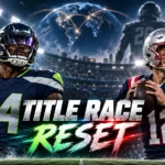 Seattle Seahawks and New England Patriots face off in a cinematic NFL 2026 season-opening scene highlighting the Super Bowl rematch and a reshaped championship race.