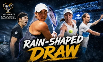 Jessica Pegula, Daniil Medvedev, Madison Keys and Taylor Fritz advance at the rain-disrupted 2026 US Open as outdoor matches face repeated delays.
