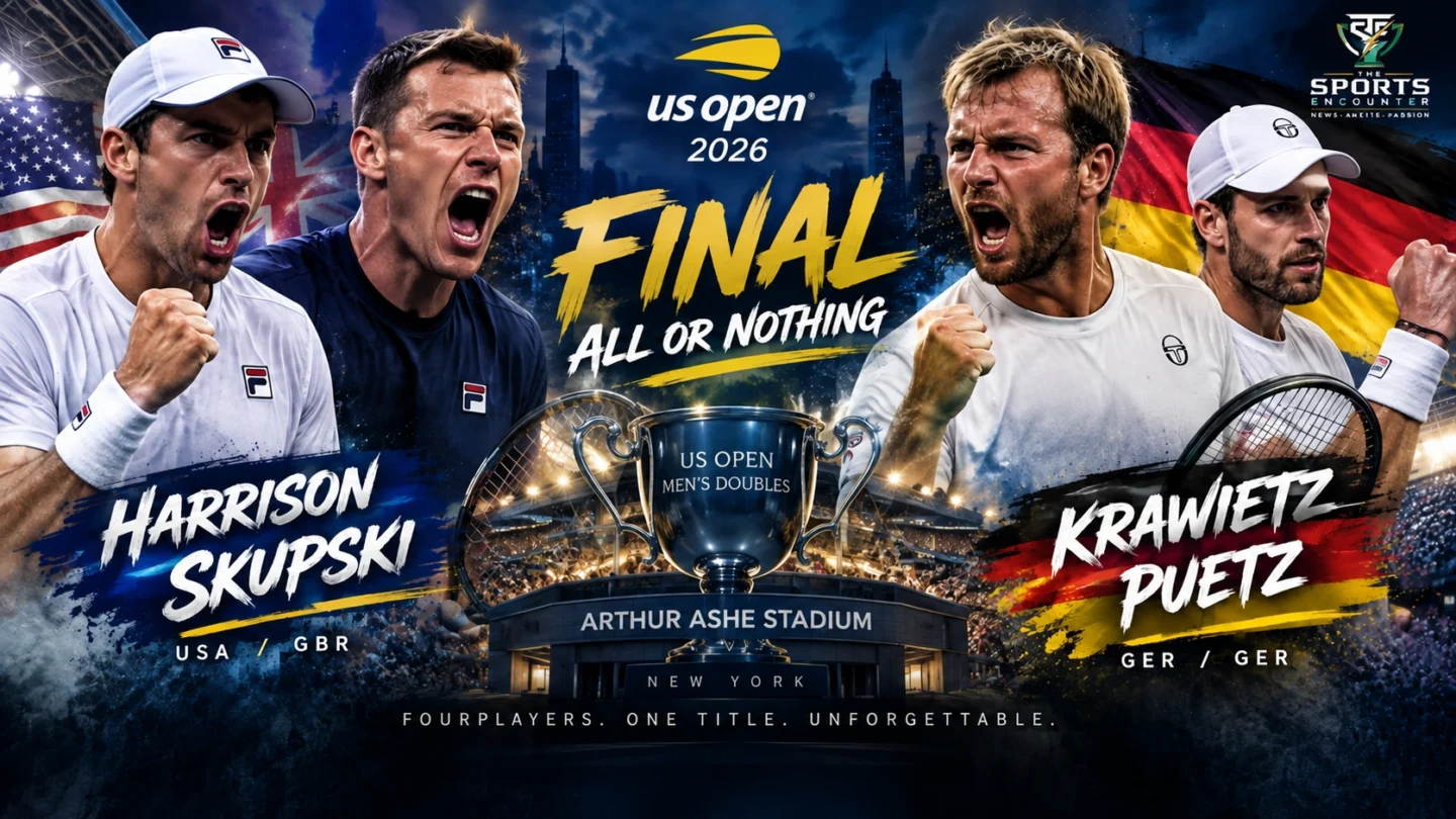 Christian Harrison and Neal Skupski face Kevin Krawietz and Tim Puetz ahead of the 2026 US Open men’s doubles final in New York.