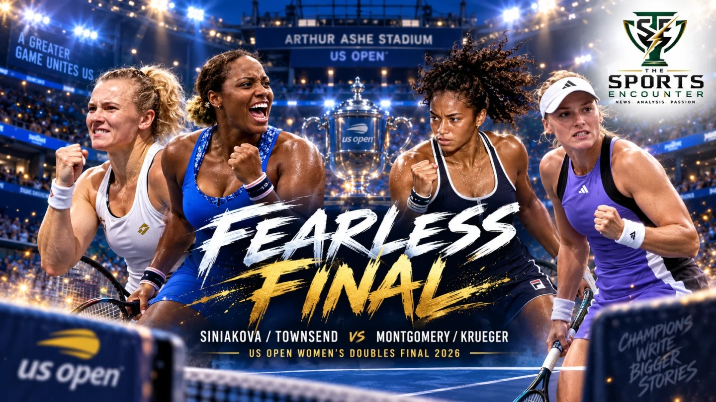Katerina Siniakova and Taylor Townsend face Robin Montgomery and Ashlyn Krueger ahead of the 2026 US Open women’s doubles final at Arthur Ashe Stadium in New York.
