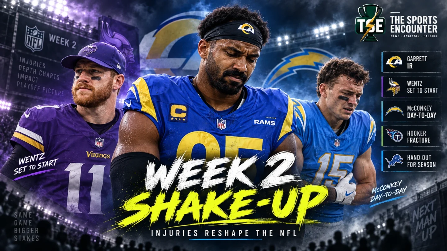 Myles Garrett, Carson Wentz and other NFL players featured in a Week 2 injury roundup after opening-week injuries forced several teams to change their plans.