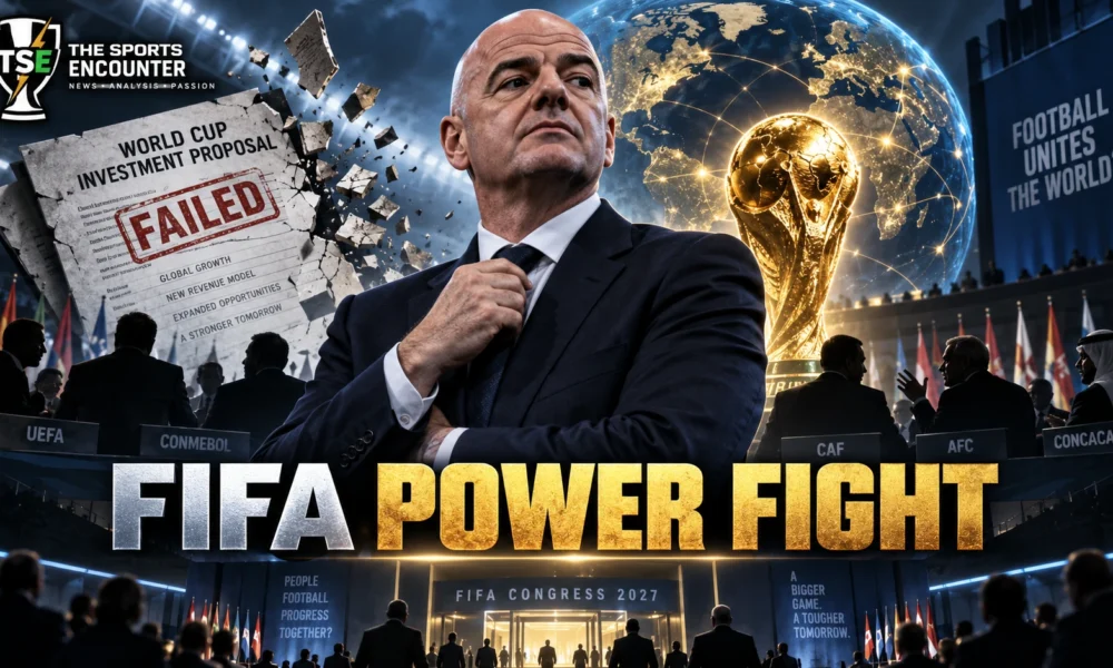 Gianni Infantino at the center of FIFA’s 2027 election battle as the failed World Cup investment plan fuels a wider global governance dispute.