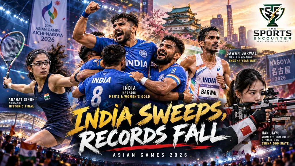 India's kabaddi teams celebrate Asian Games gold as Anahat Singh reaches the squash final, Sawan Barwal wins marathon silver and China dominate rifle shooting in Japan.