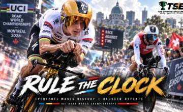 Remco Evenepoel and Marlen Reusser race against the clock after winning the elite individual time trials at the 2026 UCI Road World Championships in Montréal.
