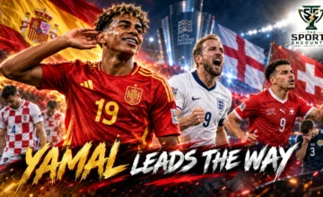 Lamine Yamal celebrates for Spain as England and Switzerland feature in The Sports Encounter's UEFA Nations League 2026-27 Matchday 2 report