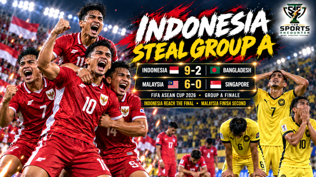 Indonesia Score Twice at the Death to Steal Group A as Malaysia’s 6-0 Singapore Rout Still Falls Short