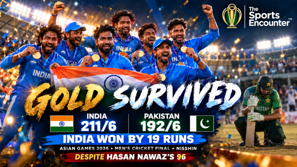 Hasan Nawaz Fights Alone as India Punish Pakistan’s Chaos to Win Asian Games Cricket Gold