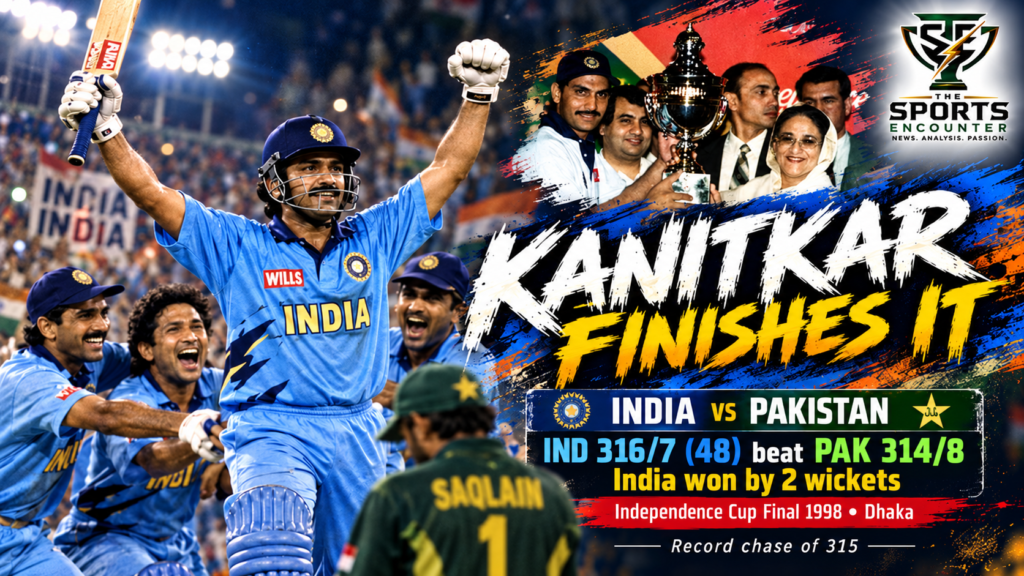 A Celebration of 5000 ODIs Match 47: Ganguly Carries 315 Into Reach Before Kanitkar Finds Four in the Dhaka Darkness