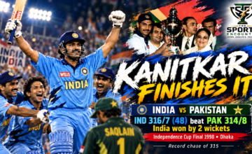 A Celebration of 5000 ODIs Match 47: Ganguly Carries 315 Into Reach Before Kanitkar Finds Four in the Dhaka Darkness