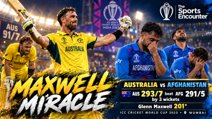 A Celebration of 5000 ODIs Match 42: Maxwell Rises From 91/7 to Drag Australia Past Afghanistan With an Unbelievable 201*