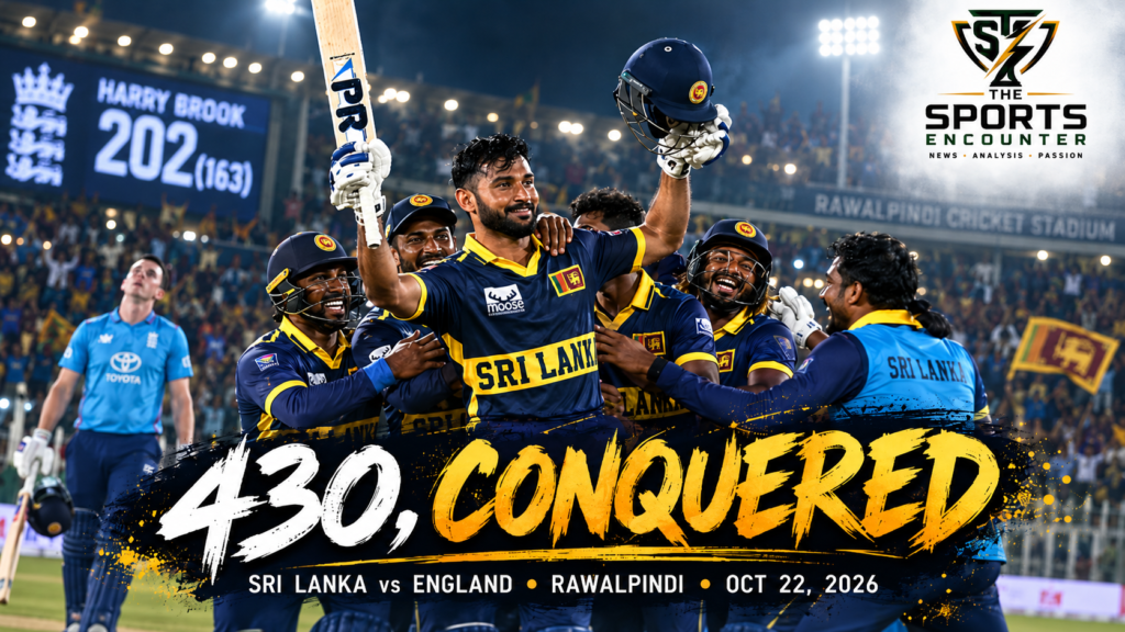 Sri Lanka Chase 430 to Humiliate England at Rawalpindi as Harry Brook's Record 202 Ends in Heartbreak