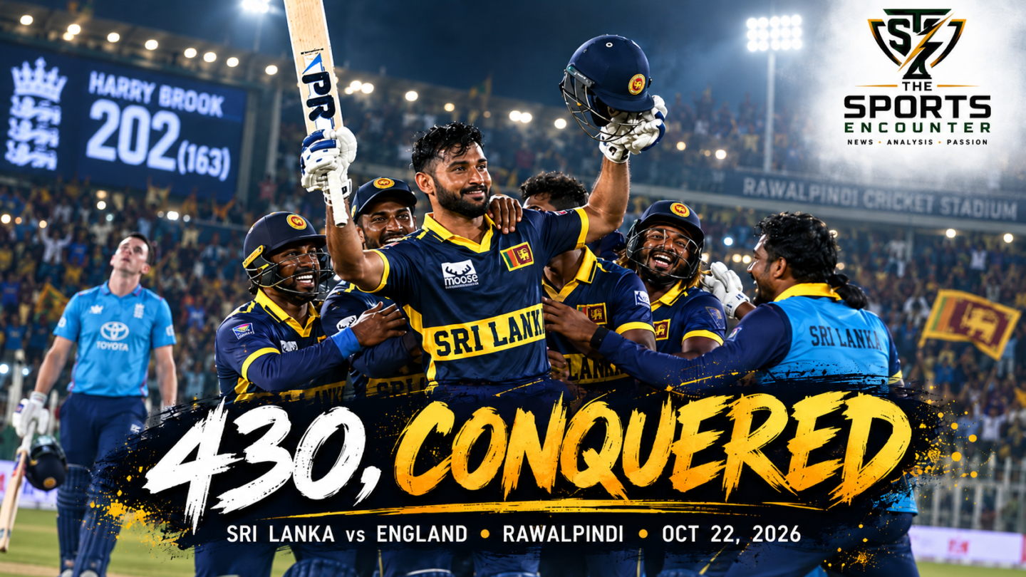 Sri Lanka Chase 430 to Humiliate England at Rawalpindi as Harry Brook's Record 202 Ends in Heartbreak