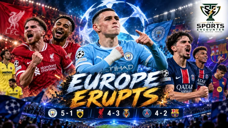 Phil Foden celebrates Manchester City's 5-1 Champions League victory over AEK Athens alongside Liverpool's comeback against Villarreal and PSG's 4-2 win over Barcelona on October 20, 2026.