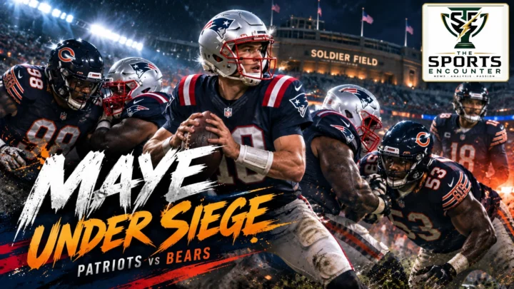 New England Patriots quarterback Drake Maye preparing to face the Chicago Bears with replacement offensive linemen Walter Rouse and Matt Pryor following injuries to both starting guards.