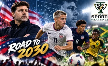 Mauricio Pochettino with United States national team players and emerging MLS talent, including Cavan Sullivan, ahead of the December 13, 2026, friendly against Jamaica in Fort Lauderdale.