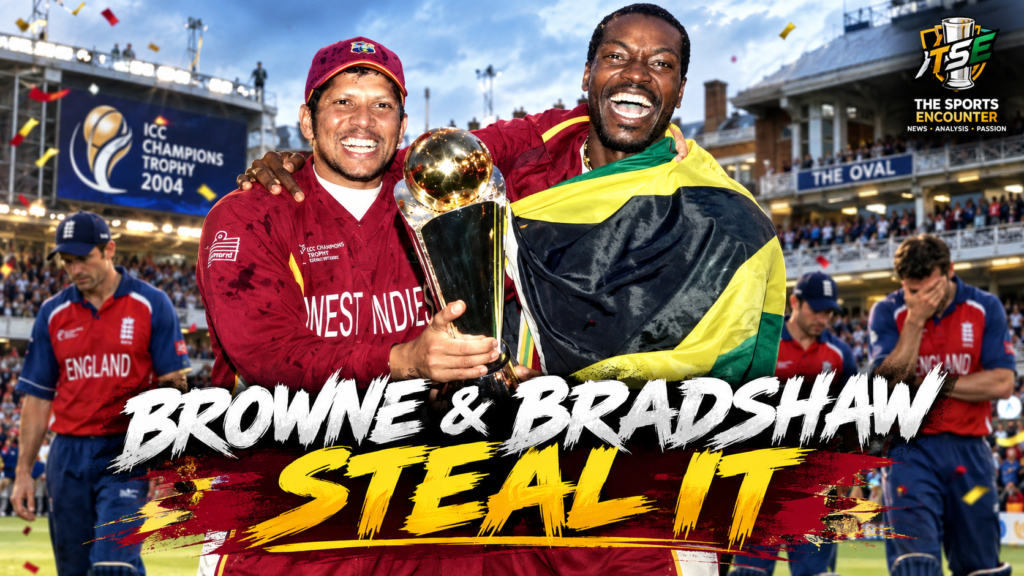 A Celebration of 5000 ODIs Match 52: England Have West Indies at 147 for 8, but Browne and Bradshaw Steal the 2004 Champions Trophy