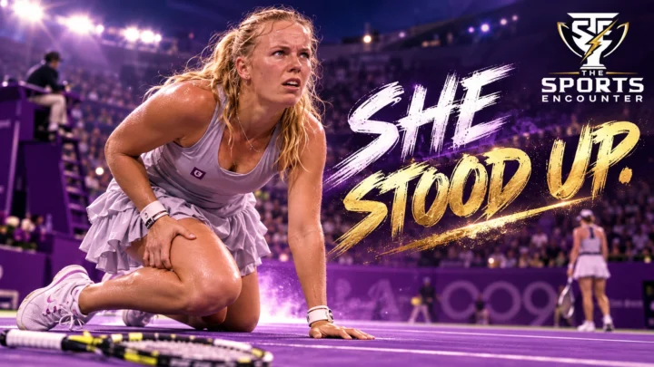 Caroline Wozniacki struggles with severe leg cramps during her October 29, 2009, WTA Championships victory over Vera Zvonareva in Doha.