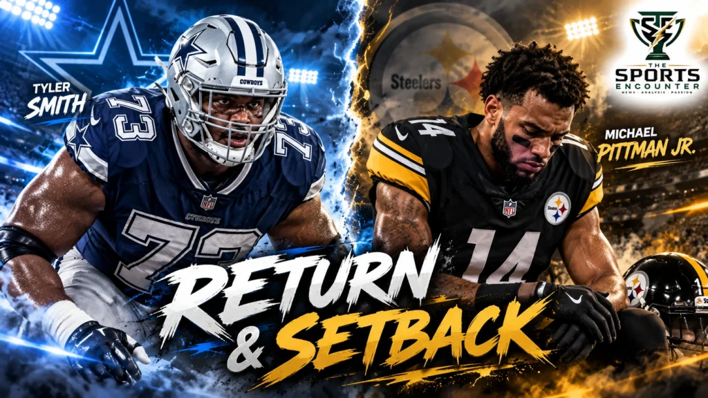 Dallas Cowboys offensive guard Tyler Smith and Pittsburgh Steelers wide receiver Michael Pittman Jr. feature in an NFL Week 5 injury update highlighting Smith's return from thumb surgery and Pittman's multiweek foot injury.