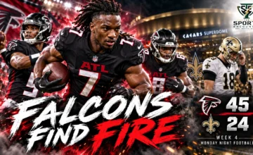 Bijan Robinson and Brian Robinson Jr. lead the Atlanta Falcons against the New Orleans Saints in their 45-24 NFL Week 4 victory.
