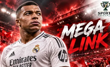 Kylian Mbappé in a Real Madrid jersey against a dramatic Anfield backdrop, illustrating unconfirmed reports linking Liverpool with a £212 million transfer in summer 2027.