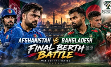 Afghanistan and Bangladesh players ahead of their decisive October 21, 2026 ODI Tri-Series encounter in Sharjah
