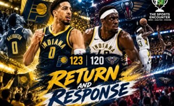 Indiana Pacers celebrate a 123-120 win over the New Orleans Pelicans as Tyrese Haliburton returns.