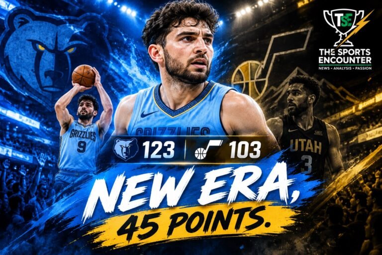 Ty Jerome leads the Memphis Grizzlies past the Utah Jazz 123-103 with a career-high 45 points.