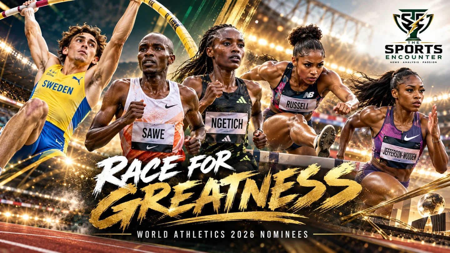 Mondo Duplantis, Sabastian Sawe, Agnes Ngetich, Melissa Jefferson-Wooden and other nominees for the 2026 World Athlete of the Year awards.