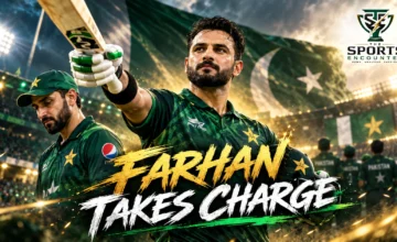 Sahibzada Farhan in Pakistan colors after replacing Salman Ali Agha as T20I captain for the 2026 home series against Sri Lanka.