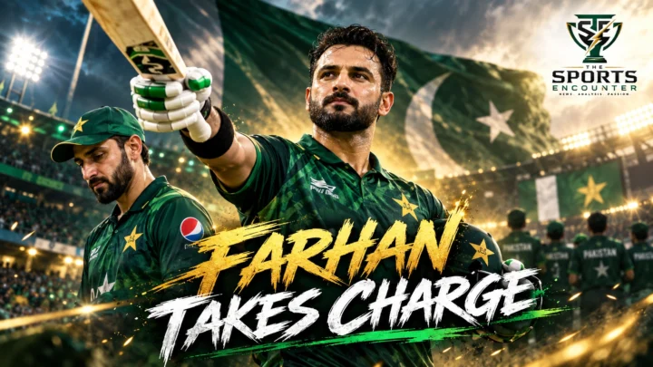 Sahibzada Farhan in Pakistan colors after replacing Salman Ali Agha as T20I captain for the 2026 home series against Sri Lanka.