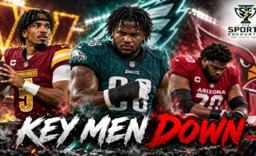 Jalen Carter, Jayden Daniels and Paris Johnson Jr. featured in an NFL Week 5 injury update for the Philadelphia Eagles, Washington Commanders and Arizona Cardinals.