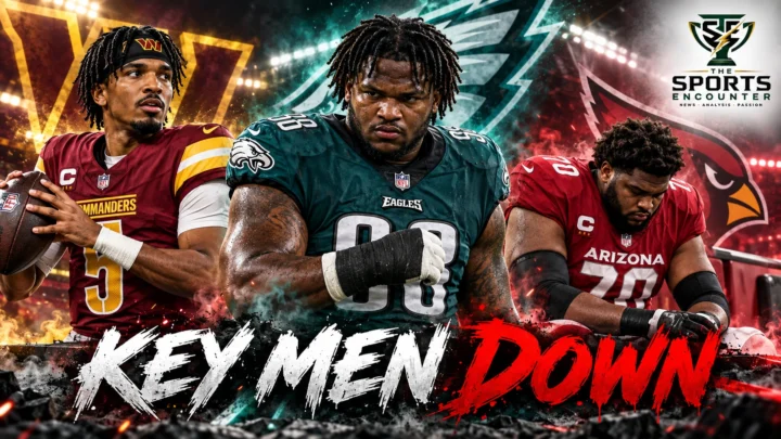 Jalen Carter, Jayden Daniels and Paris Johnson Jr. featured in an NFL Week 5 injury update for the Philadelphia Eagles, Washington Commanders and Arizona Cardinals.