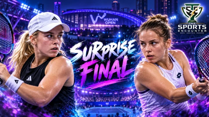 Maja Chwalińska and Sonay Kartal featured in a Wuhan Open 2026 final graphic after their semifinal victories over Iga Świątek and Jelena Ostapenko.