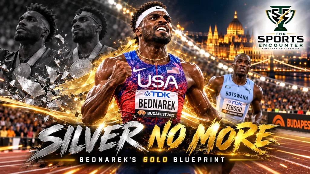 Kenny Bednarek celebrates his Budapest 100m and 200m titles as the American sprinter targets World Championship and LA28 Olympic gold.