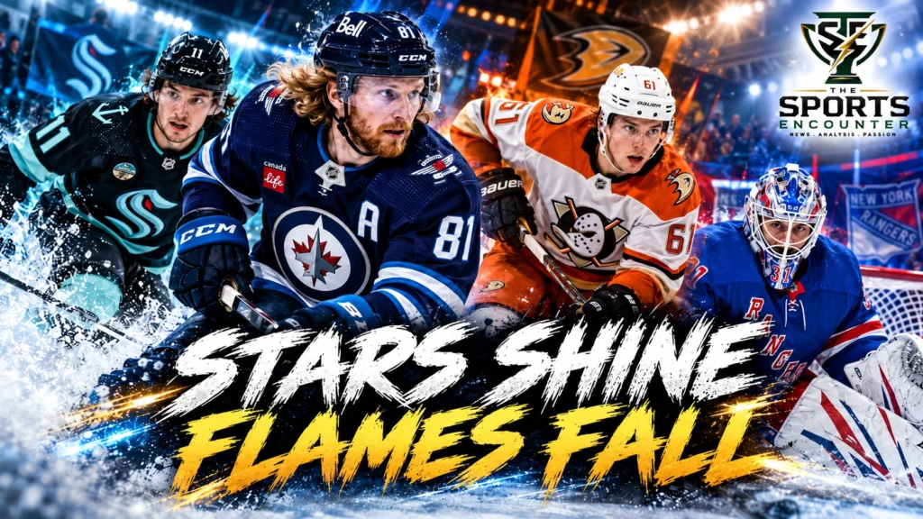 Kyle Connor, Cutter Gauthier, Mackie Samoskevich and Igor Shesterkin headline NHL action on October 4, 2026 as the Jets, Ducks, Kraken and Rangers win.
