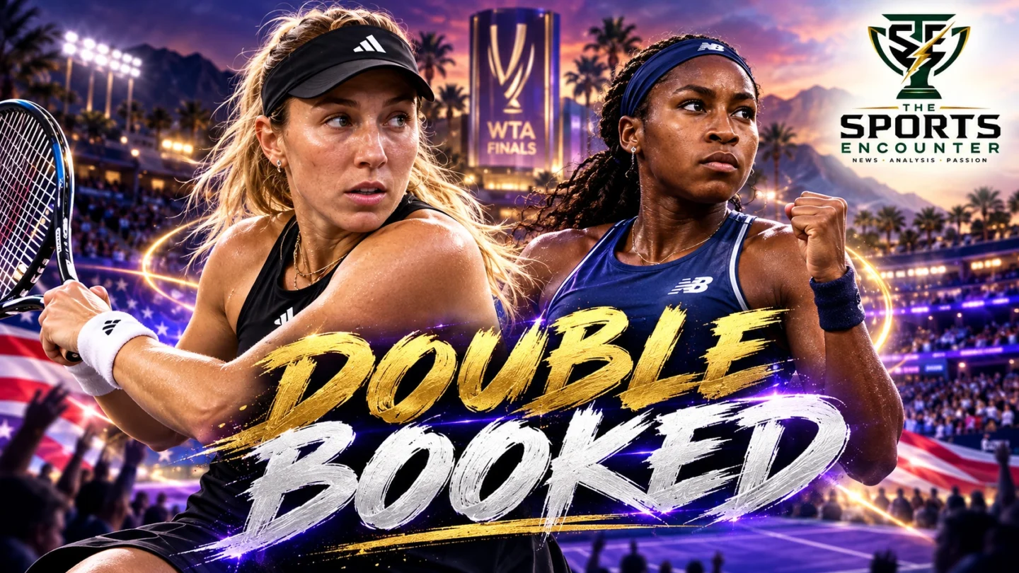 Jessica Pegula and Coco Gauff featured together in a WTA Finals 2026 qualification graphic representing their fifth consecutive appearances at the season-ending championship.