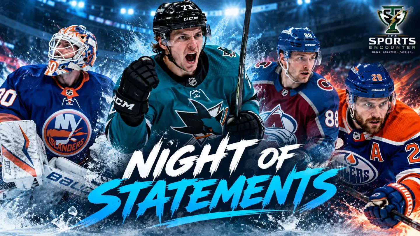 Igor Chernyshov, Ilya Sorokin, Martin Necas and Leon Draisaitl represent the biggest performances from the NHL games played on October 3, 2026.